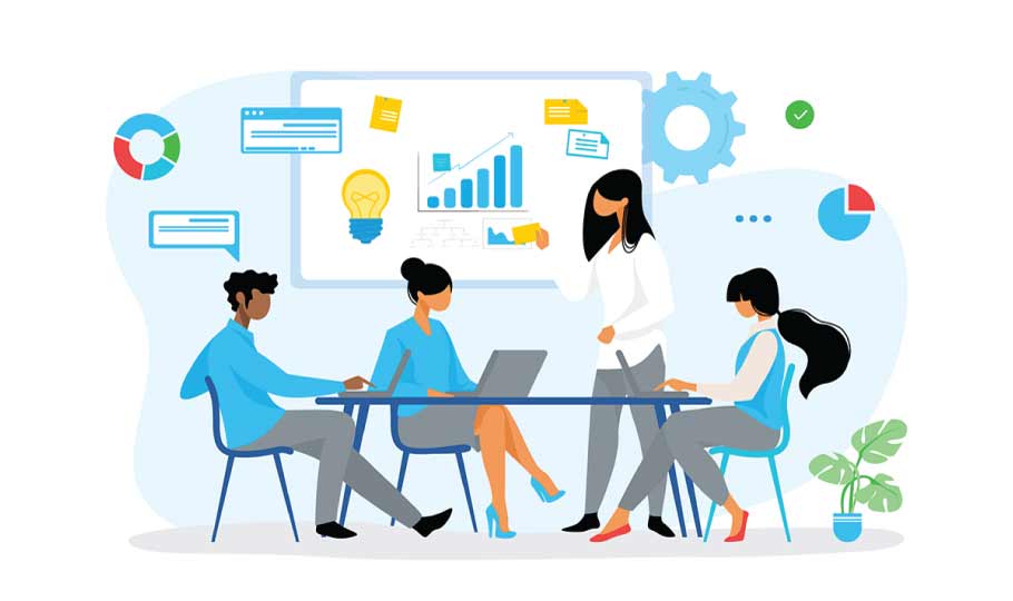 Business Coaching session setting goals and KPIs